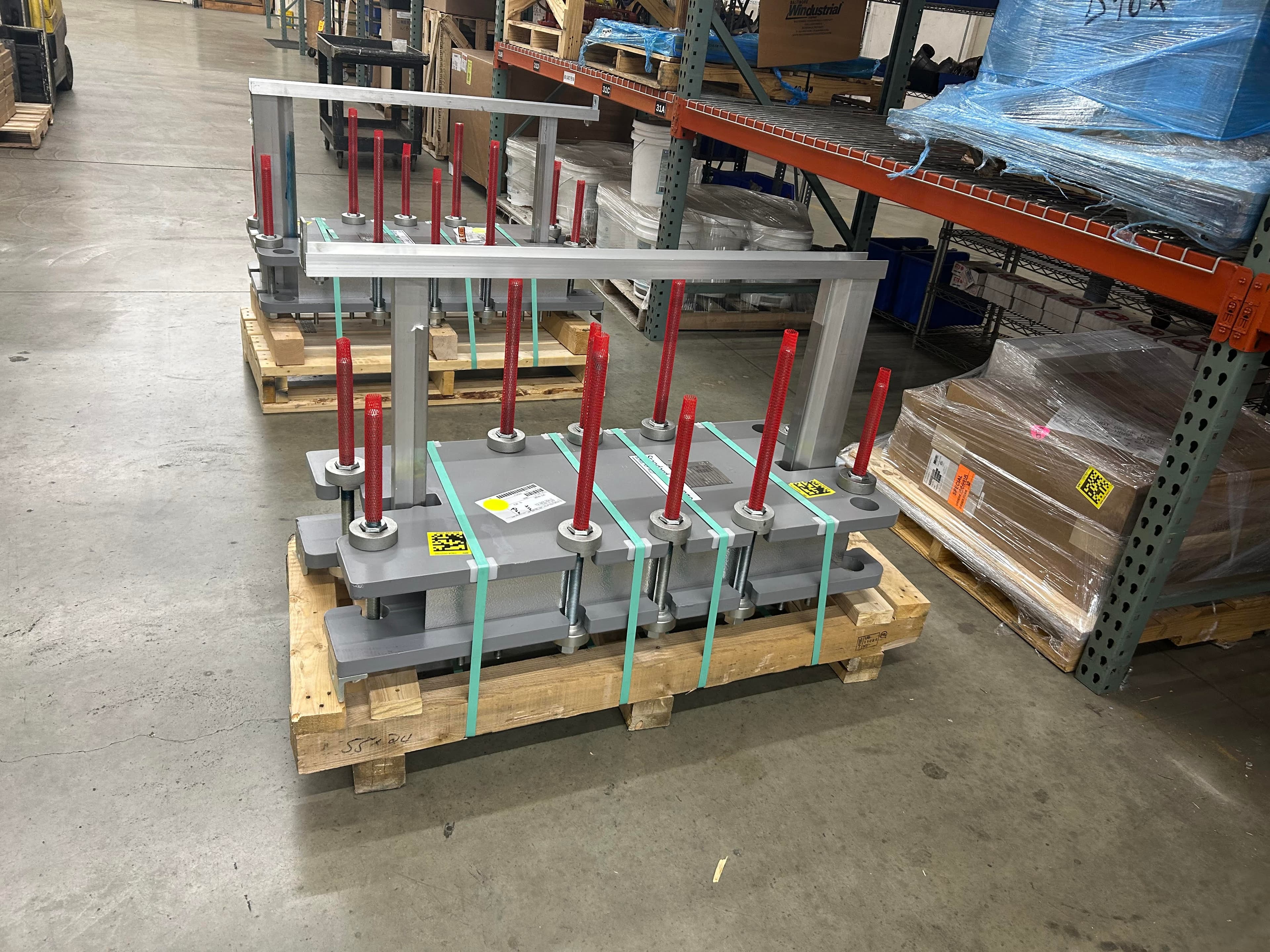Industrial equipment staged for Black Ice procurement coordination